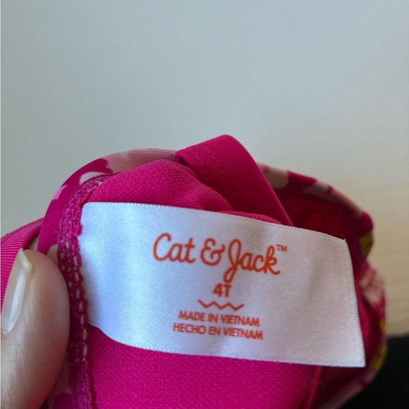 Toddler Girls CAT & JACK One Piece Swimsuit 4T - Picture 3 of 4